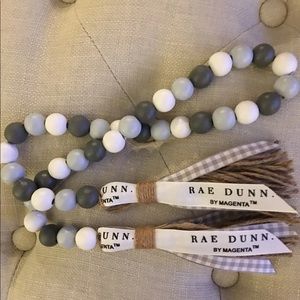 Grey Buffalo Plaid Garland w/Rae Dunn Ribbon